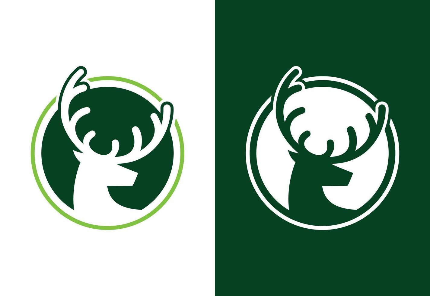 Hirschjagd Logo Design Vorlage Jagdclub vektor