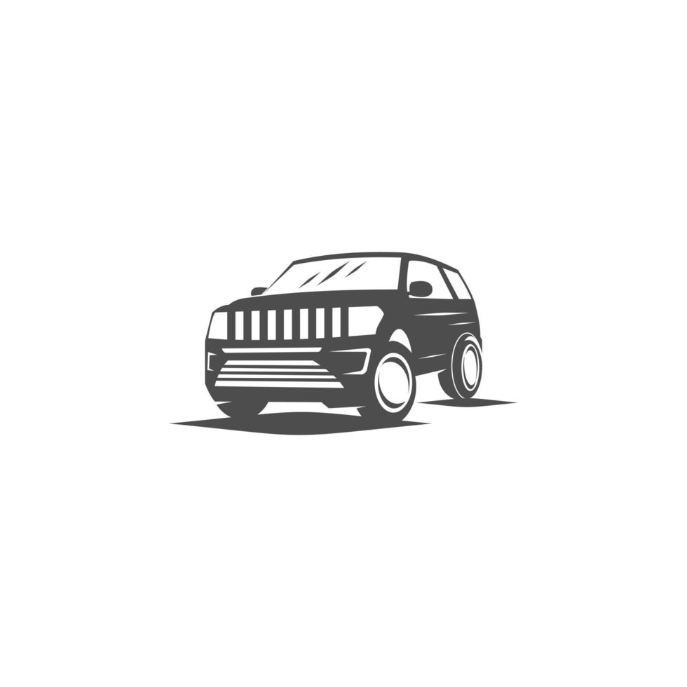 Moderne SUV-Logo-Vorlage, Offroader-Auto stilisierte Vektorsilhouette. vektor