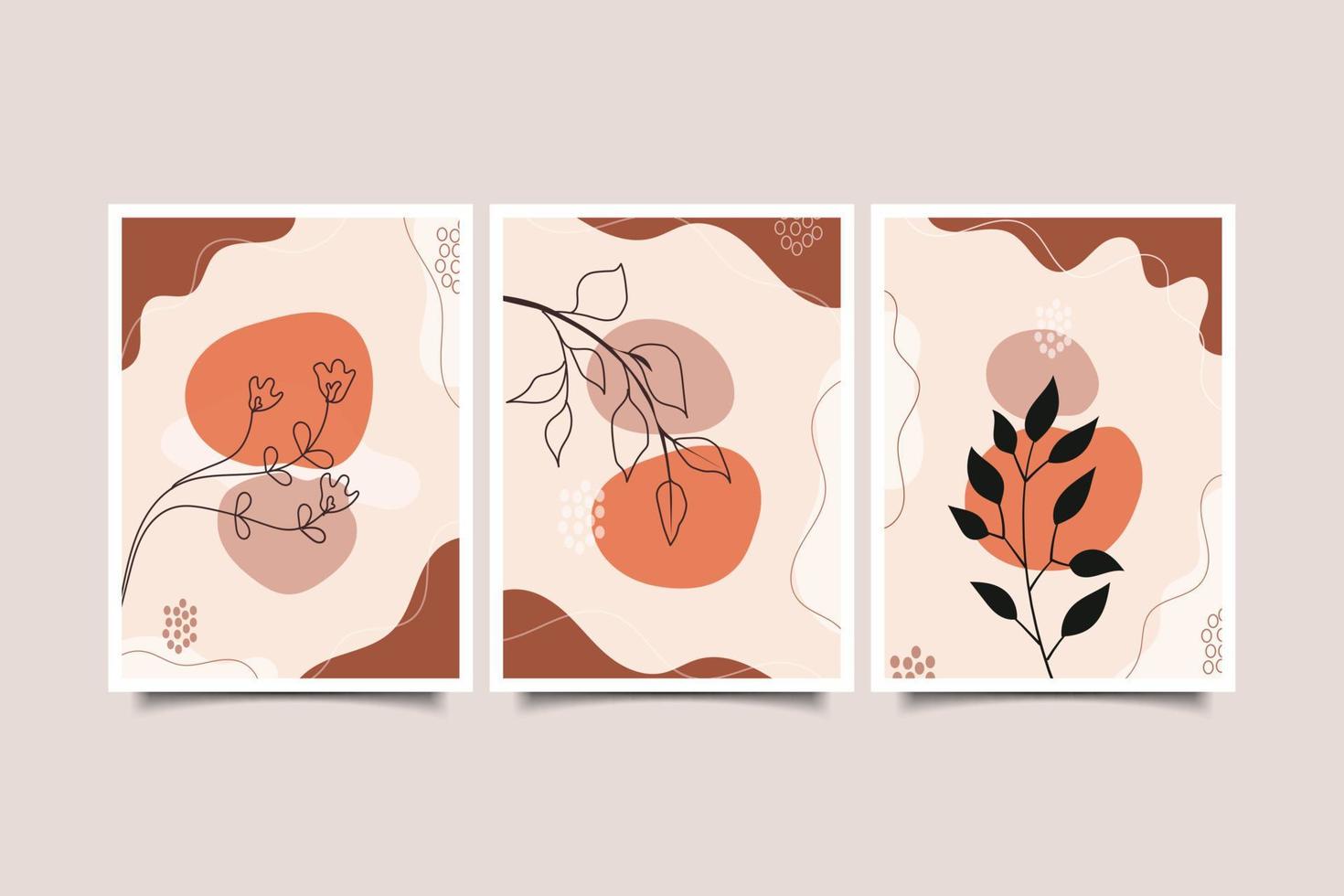 Boho botanisches Cover-Vorlagendesign vektor