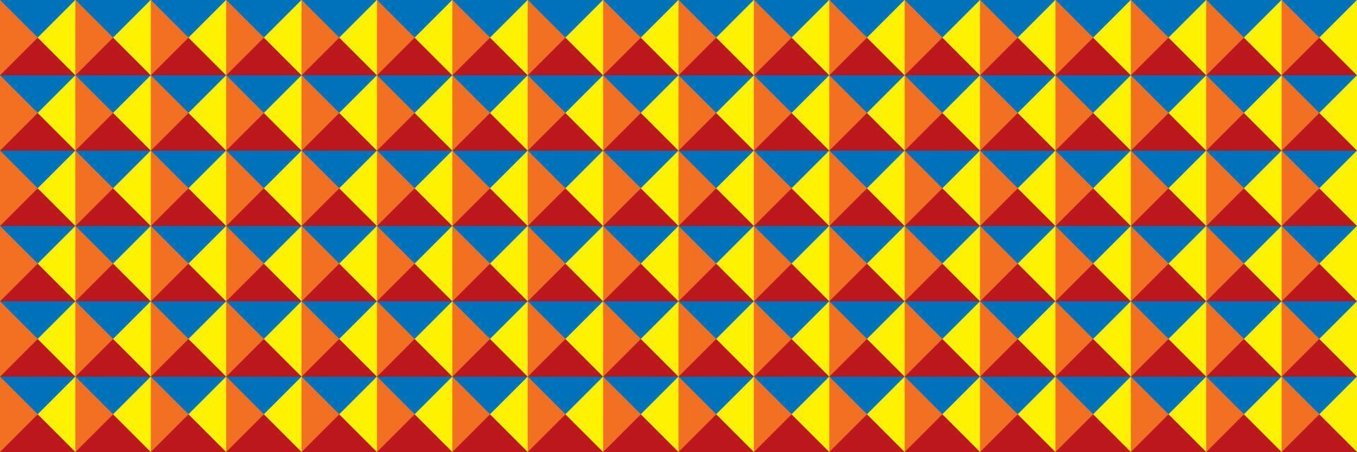 abstraktes Blockmuster mit geometrischer quadratischer Form. Viele Farblinien mit Primärfarben sind blau, rot, gelb. Sekundärfarben sind lila, orange, grün. Vektor-Illustration. vektor