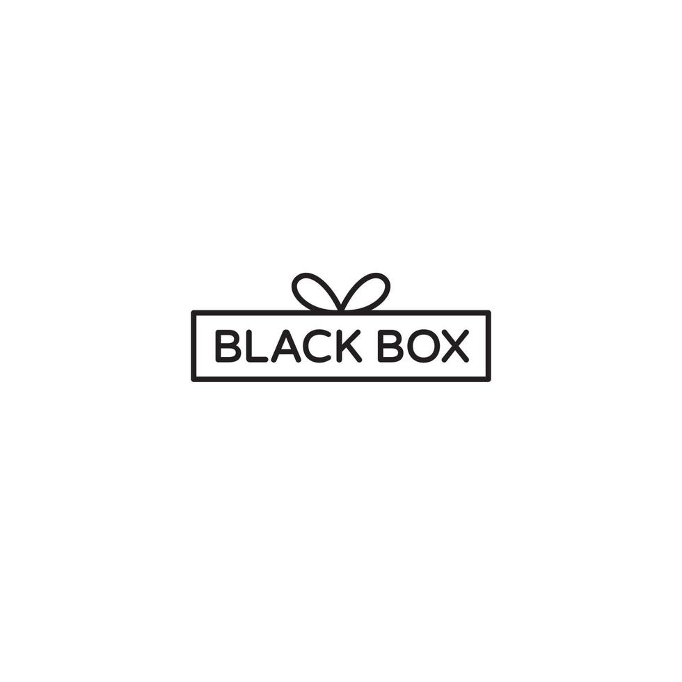 Black-Box-Wortmarke-Logo-Design vektor