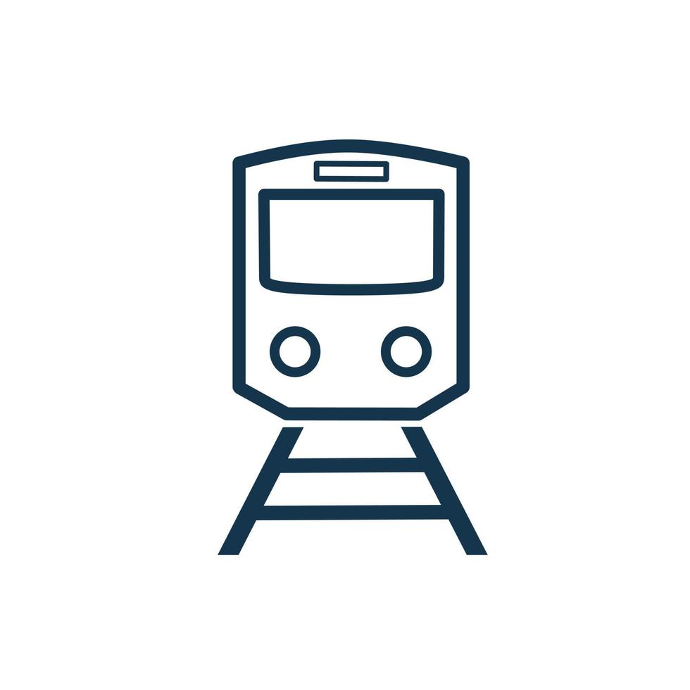 tåg ikon. transport tecken. platt vektor på en vit bakgrund.