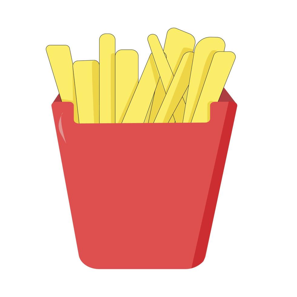 pommes frites snabbmat vektor
