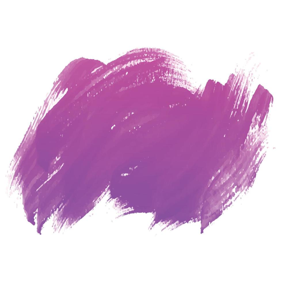 Hand zeichnen violetten Pinselstrich Aquarell Design vektor
