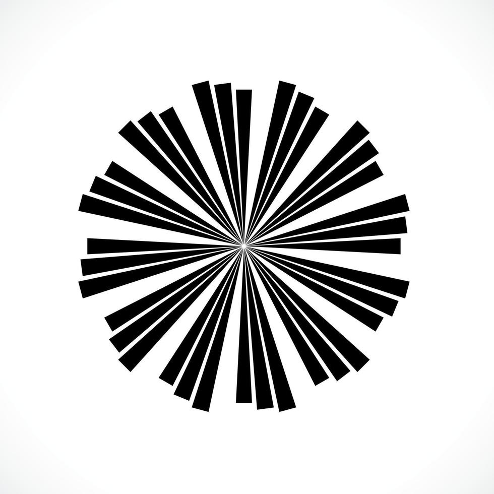 Linie Wirbel-Logo. Strahlen vektor
