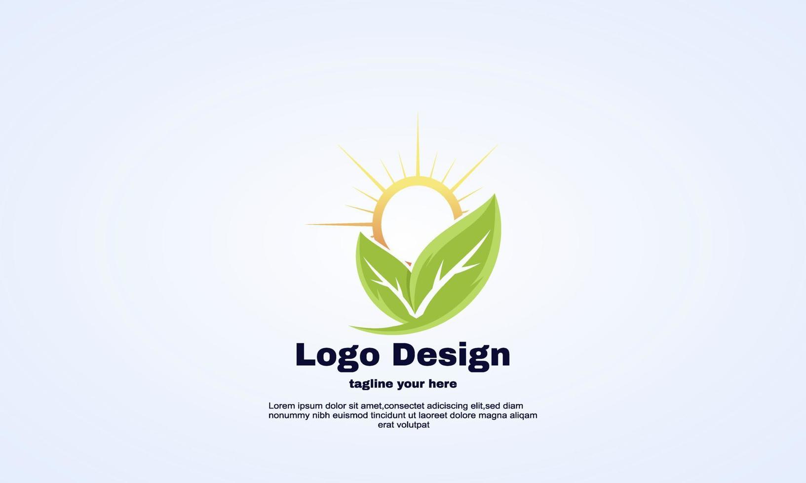 abstrakte Logos grüner Baum Blatt Ökologie Natur Vektor