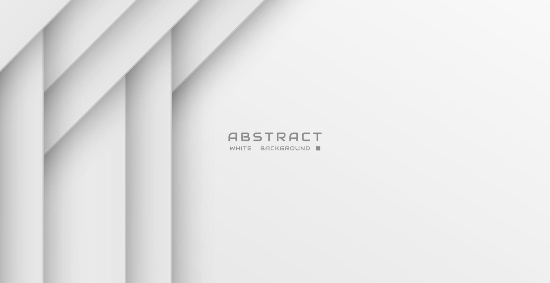 abstrakt vit bakgrund med kreativa repor och överlappande form vektor