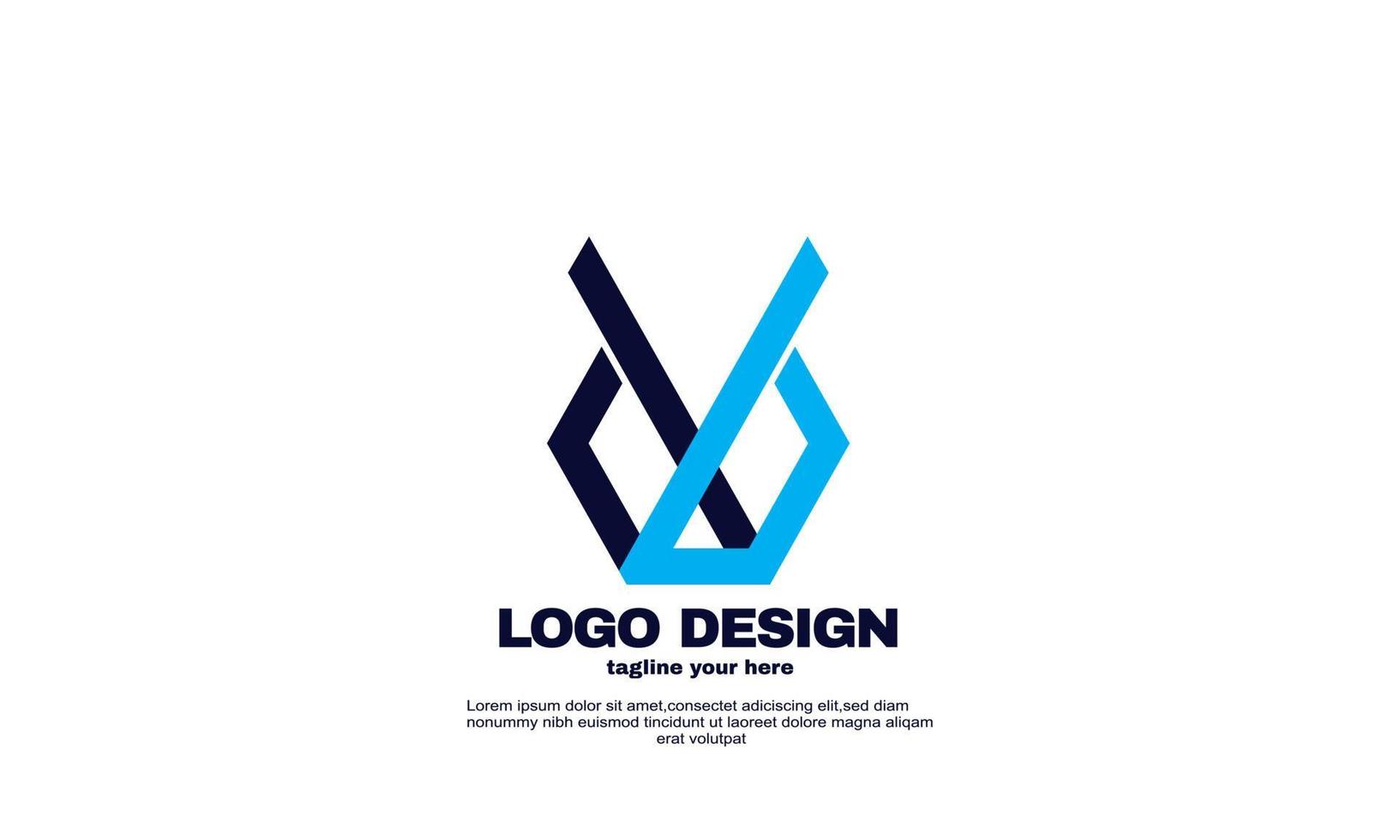 stock vektor abstrakt beste idee einfache firma business logo design vektor blau marine farbe