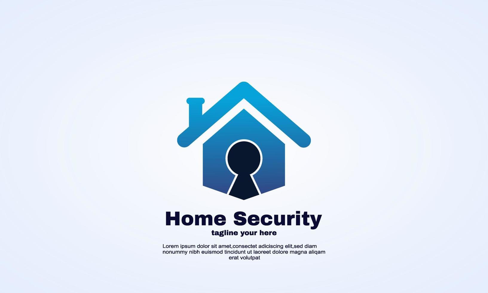 abstrakte Home Security Logo Designs Vorlagenwächter vektor