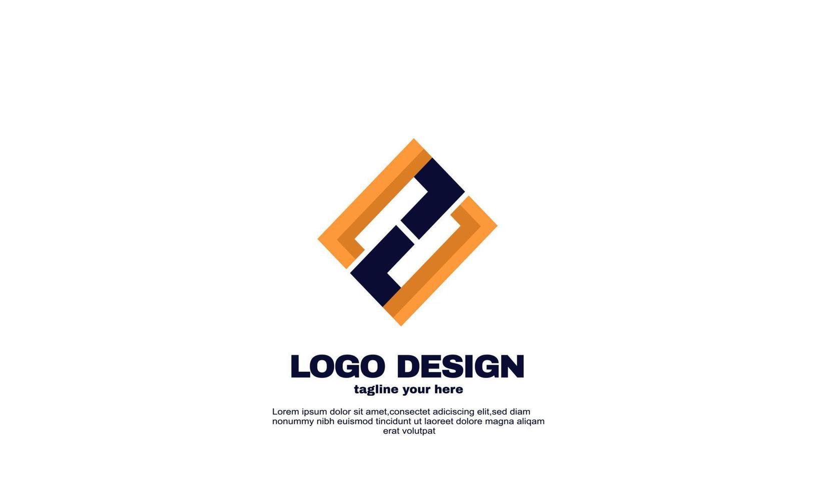 Lager abstrakte kreative Inspiration bestes Logo elegante geometrische Unternehmensfirma und Geschäftslogo-Designschablone vektor