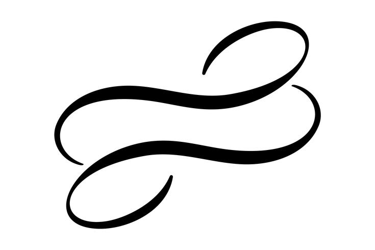 Infinity kalligrafi vektor illustration symbol. Evigt gränslöst emblem. Svart mobius band silhuett. Modern penselsträcka. Cykel oändligt liv koncept. Grafiskt designelement för kort och logotatuering