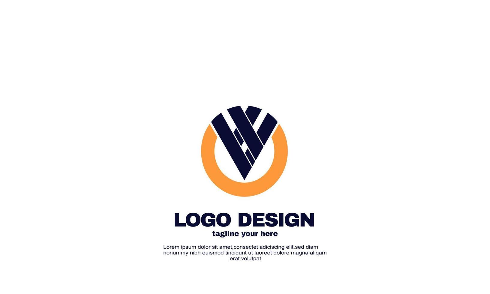 Lager abstrakte kreative Idee bestes Logo niedliches Firmenlogo-Design des Unternehmens vektor