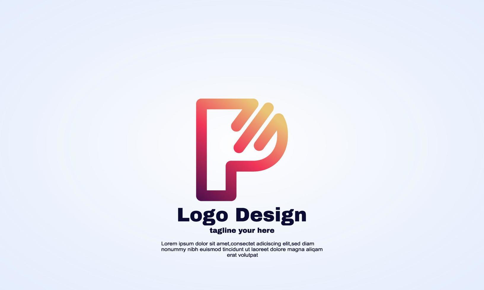 vektor elegante idee firma business initial p logo design template schnell