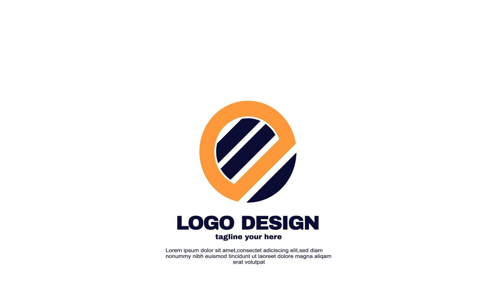 Vektor abstrakt am besten einfach und leistungsstark geometrisches Business-Firmen-Logo-Design bunt