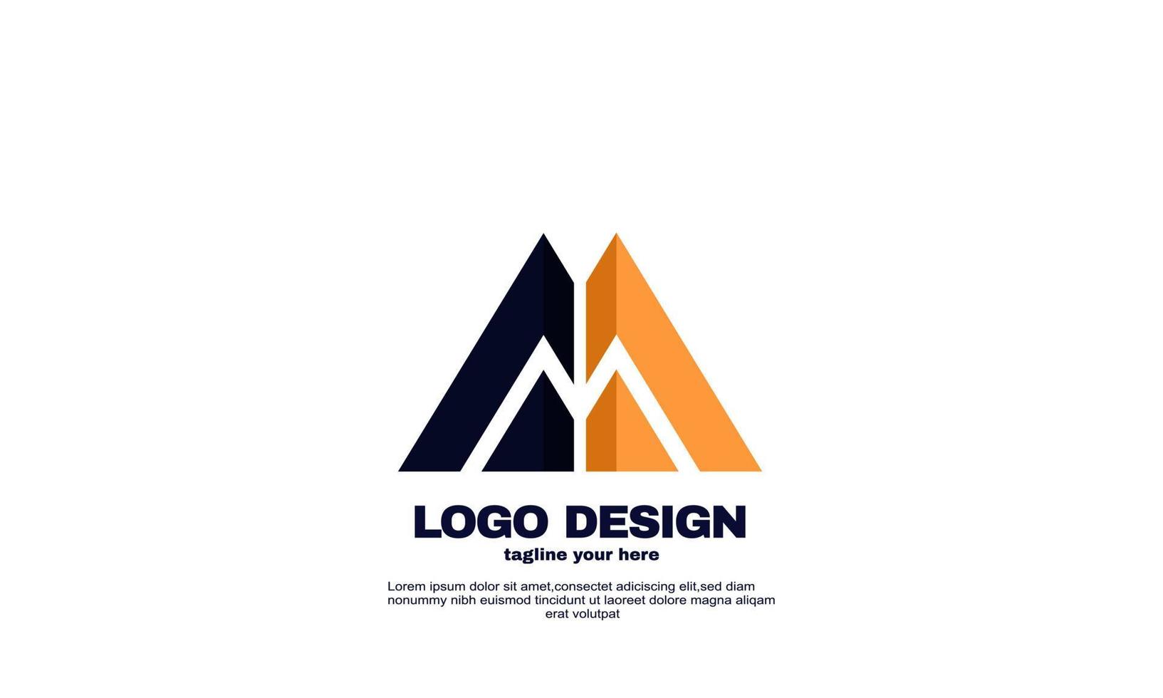 fantastisk kreativ bästa logotyp kraftfull geometrisk företagslogotyp design vektor färgglad