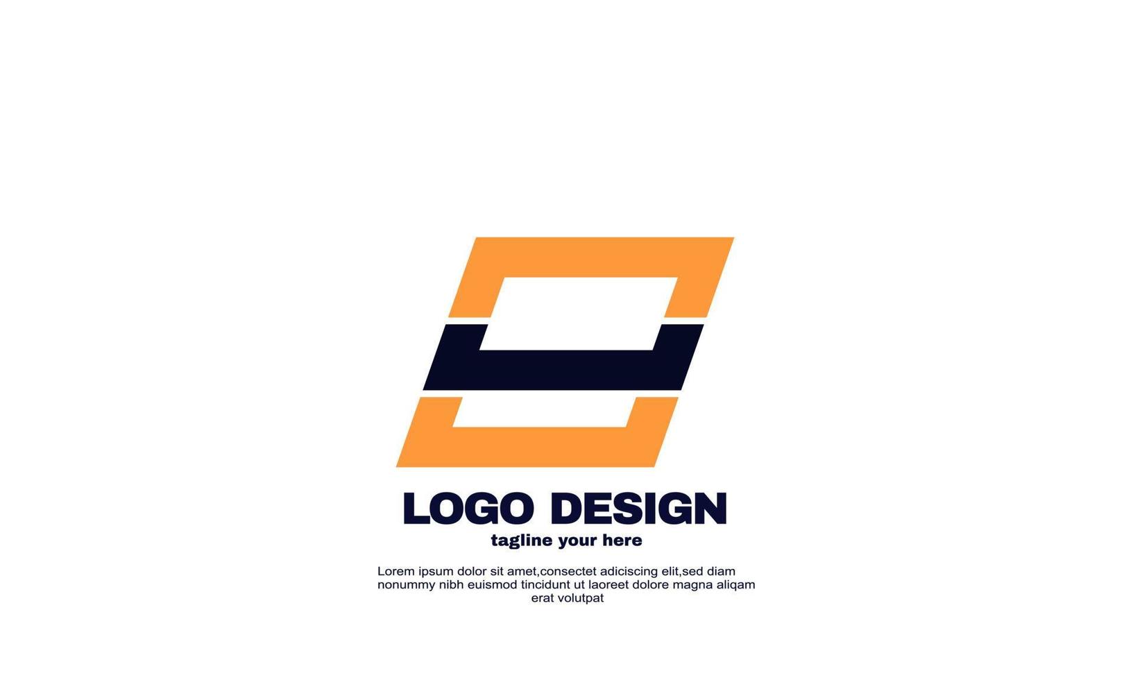 abstrakt kreativ inspiration bästa logotyp kraftfulla geometriska företagslogotyp designmall vektor
