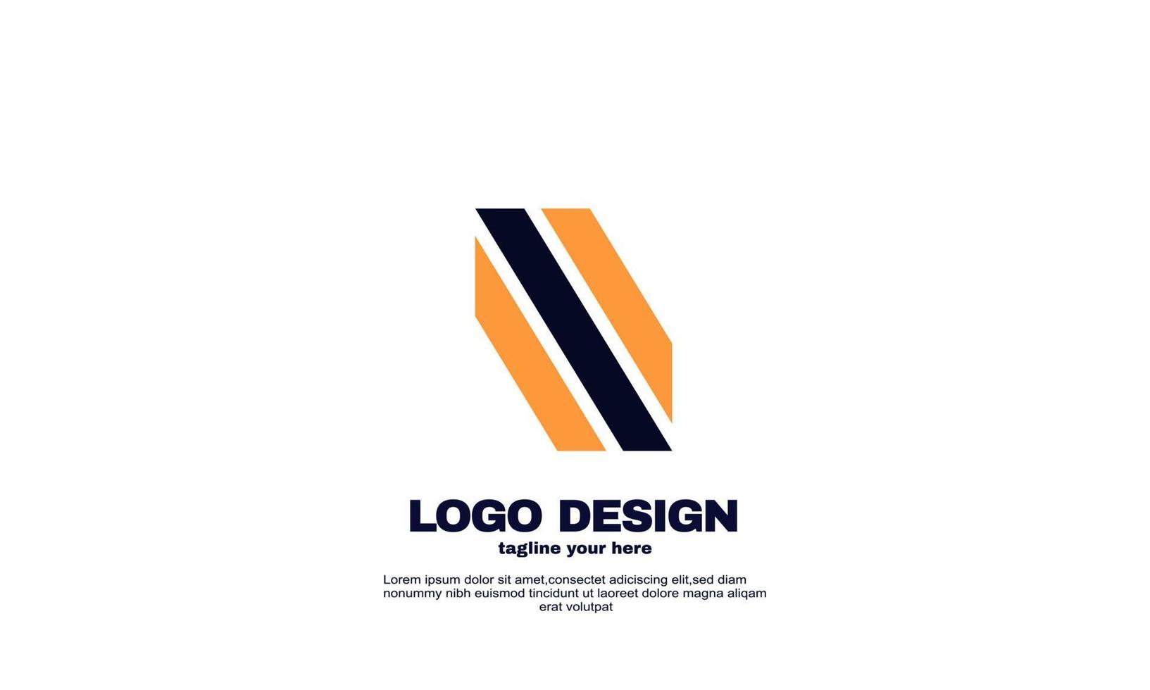 Lager abstrakt kreatives bestes Logo leistungsstarkes geometrisches Firmenlogo-Design vektor