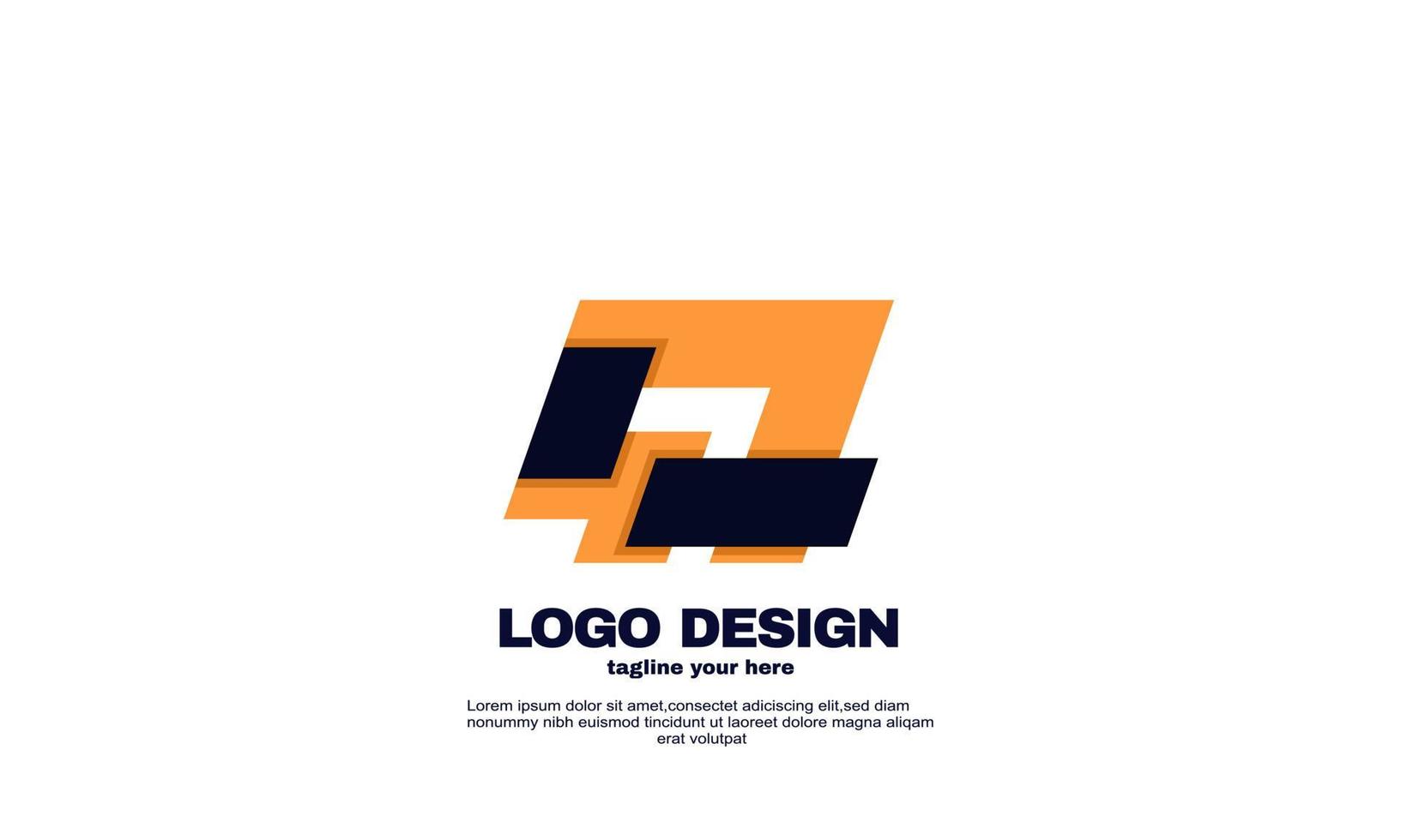 fantastisk kreativ inspiration bästa logotyp kraftfulla geometriska företag och företag logotyp design vektor