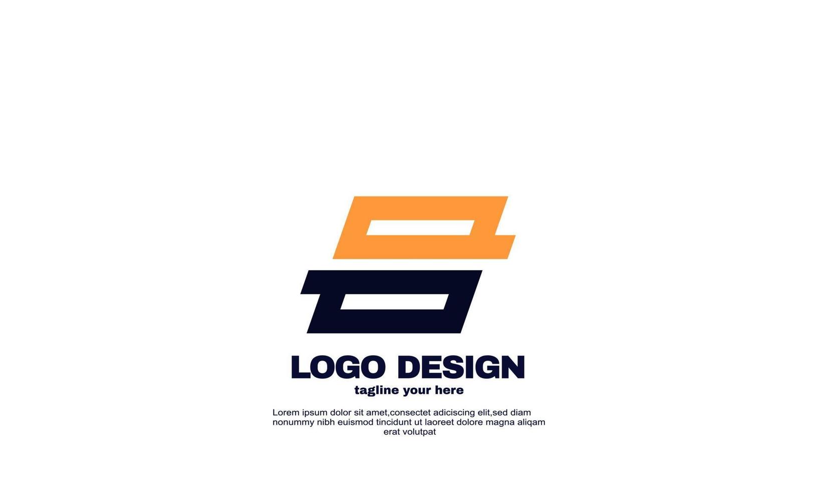 abstrakt kreativ inspiration bästa logotyp kraftfulla geometriska företagslogistik och affärslogotypdesign vektor