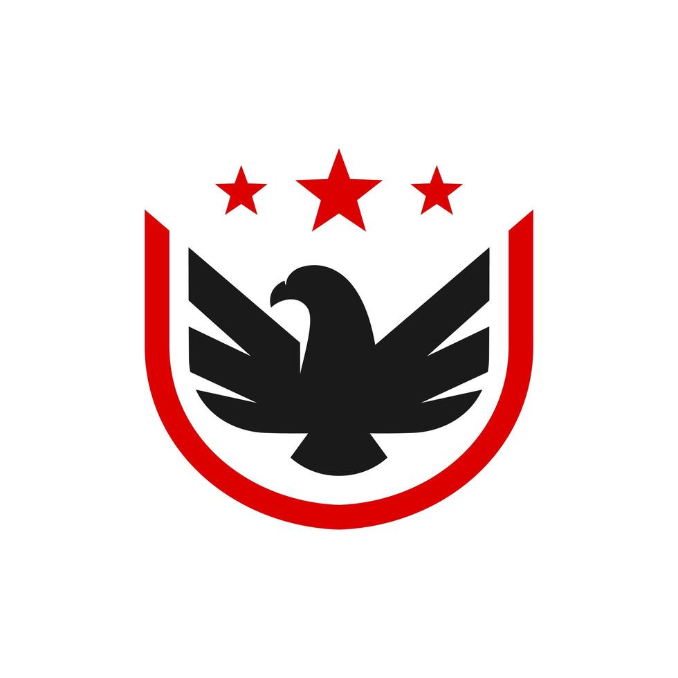 Adler Vogel Tier Schild Logo vektor