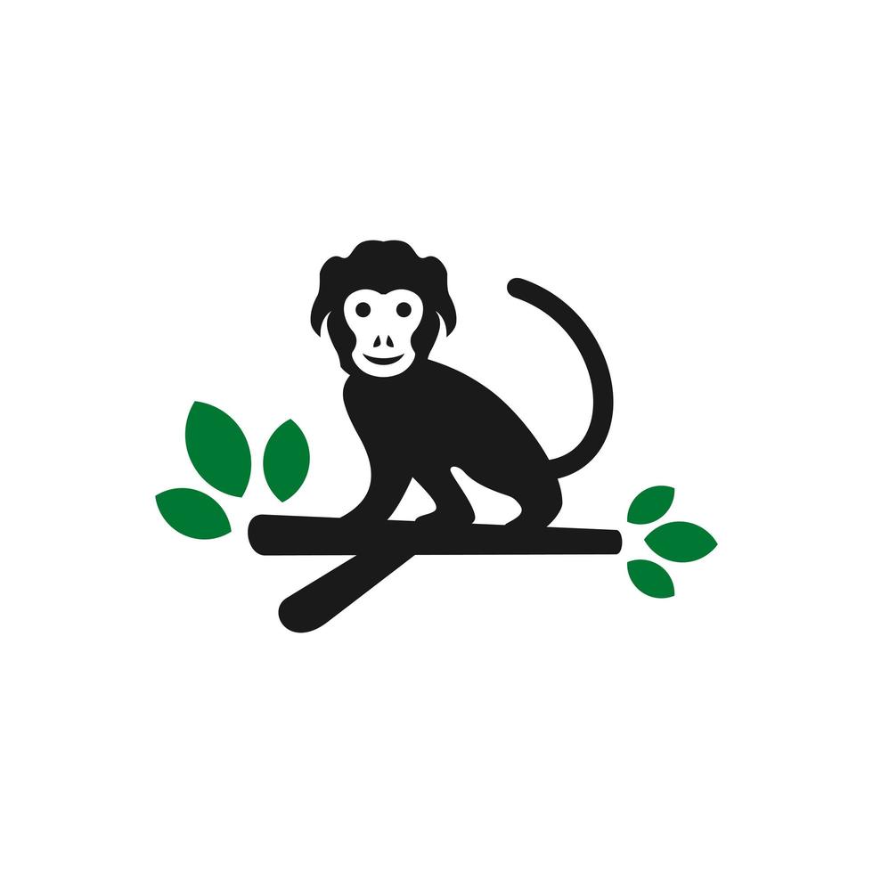 apa djungel logotyp design vektor