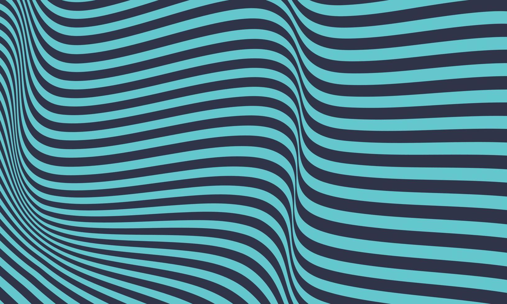 abstrakte kreative wellenförmige optische Täuschung Wallpaper Poster Hintergrund asiatische Illustration Ozean vektor