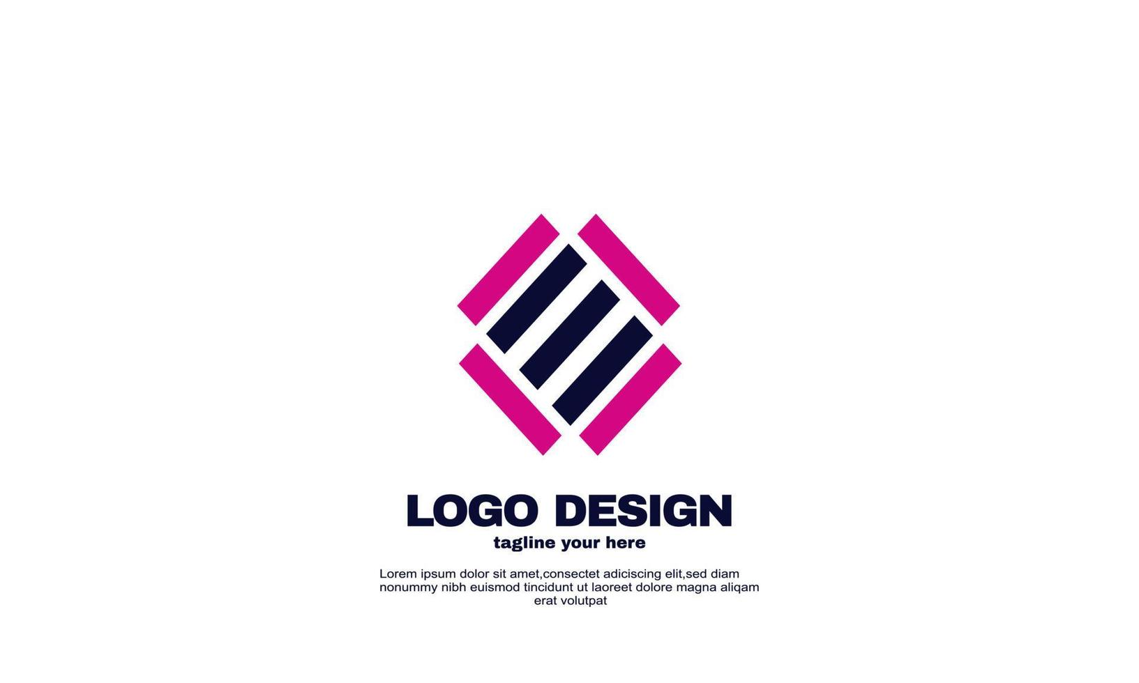 Lager abstrakte kreative Rechteck-Vektor-Design-Elemente Ihre Markenidentität Firmen-Business-Logo-Design-Vorlage vektor