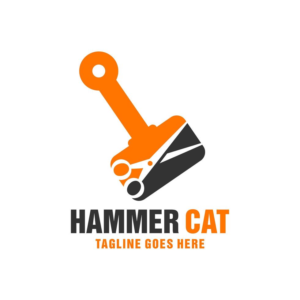 Hammerschneideschere Inspiration Logo vektor