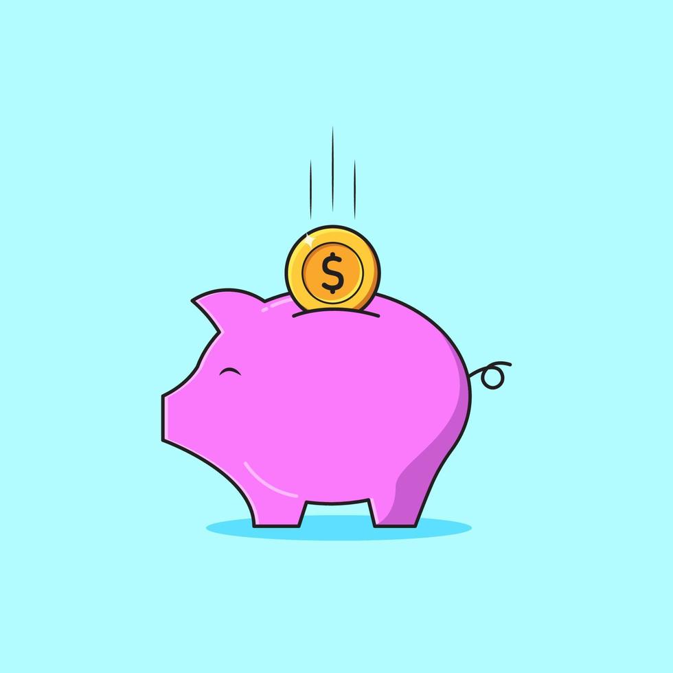 Sparschwein Geld sparen Illustration vektor