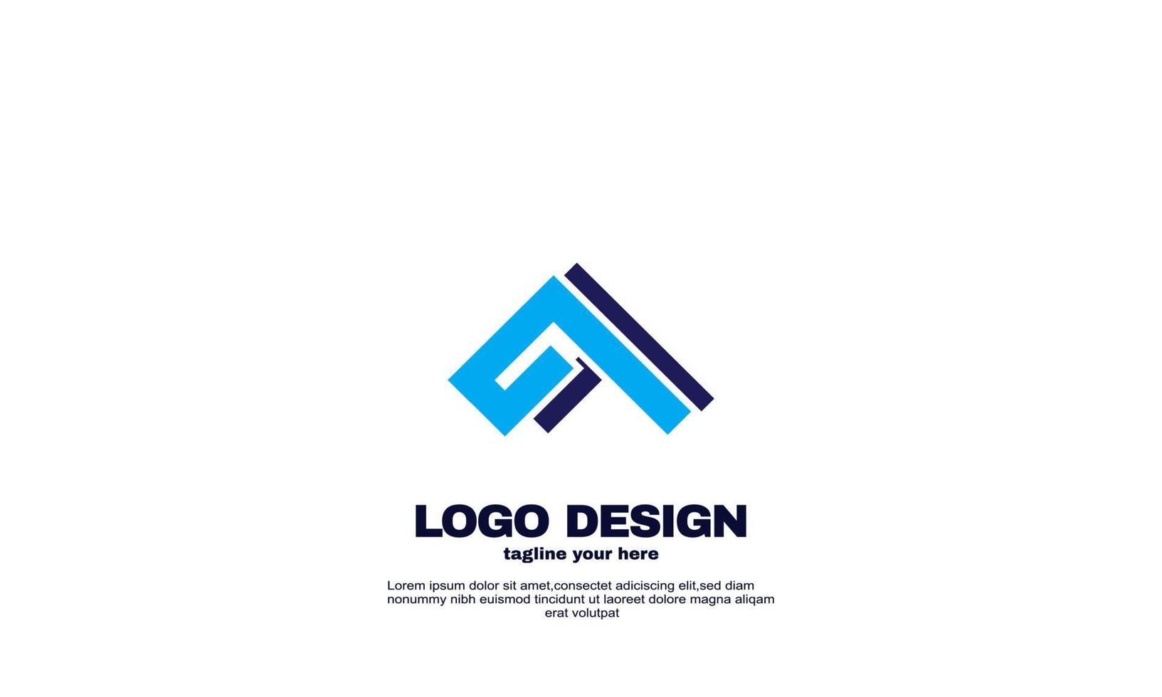 Vektor abstrakte kreative Elemente Idee elegantes Logo Ihr Unternehmen einzigartiges Logo-Design-Vektor