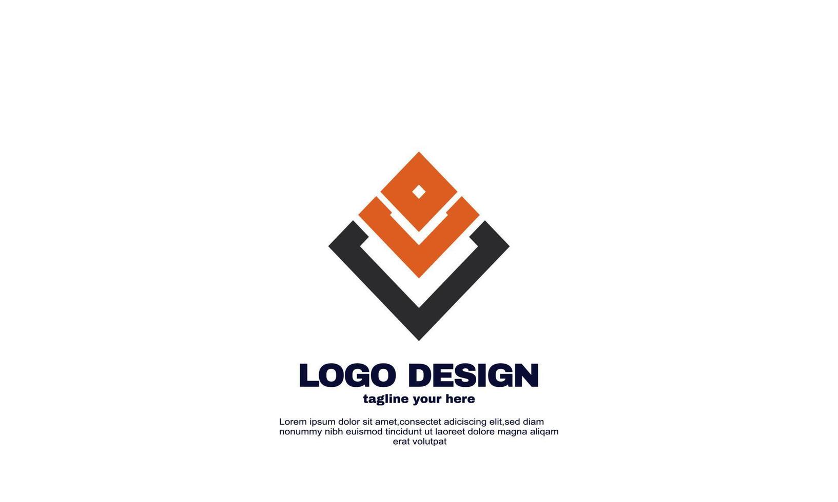 tolle kreative elemente Ihr unternehmen unternehmen einzigartiges logo design bunt vektor