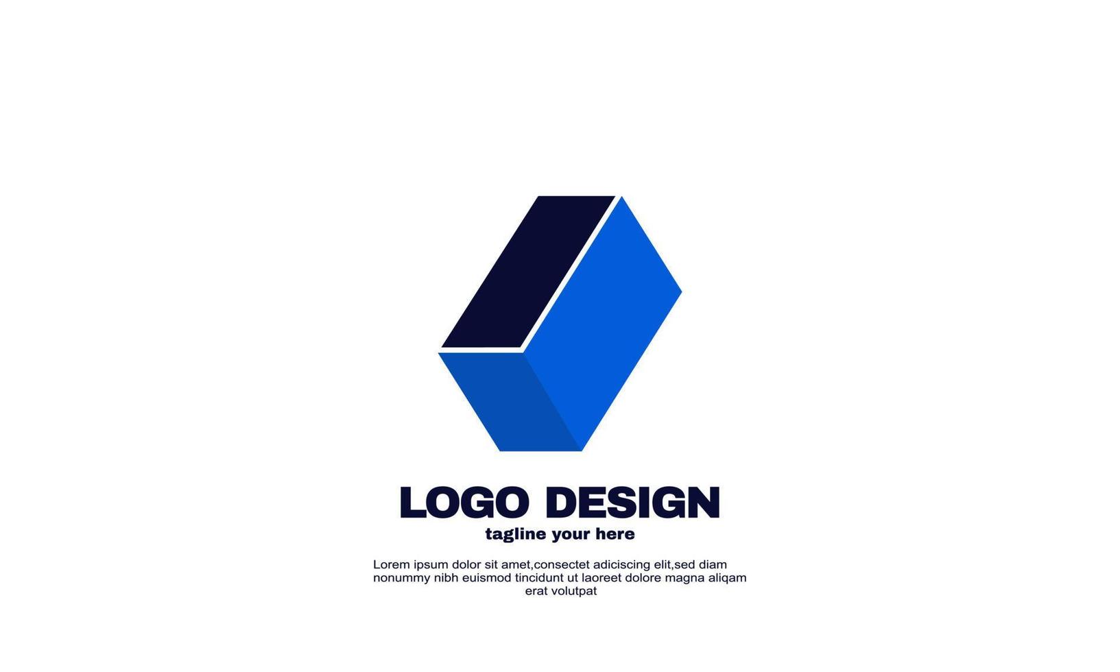 abstrakt kreativ logotyp modern kreativ varumärkesidé affärsföretagsdesign vektor