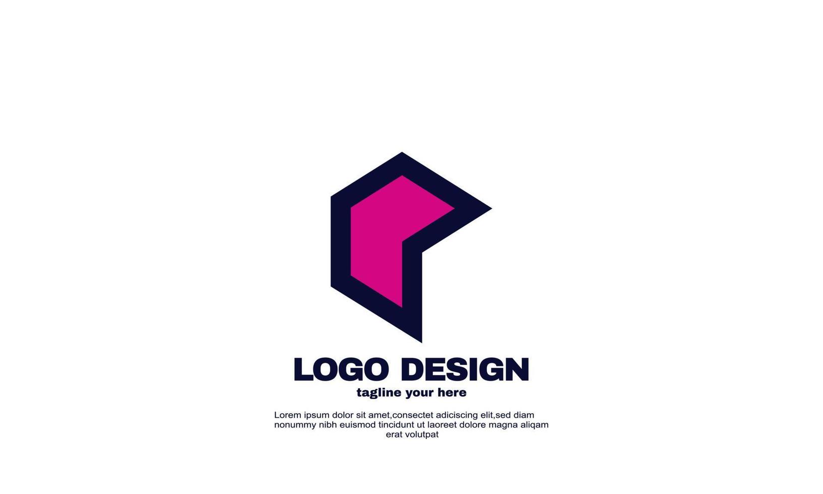 abstrakte kreative Illustration modernes Logo Firmenunternehmen Geschäftszeichen geometrisches Design Vektor