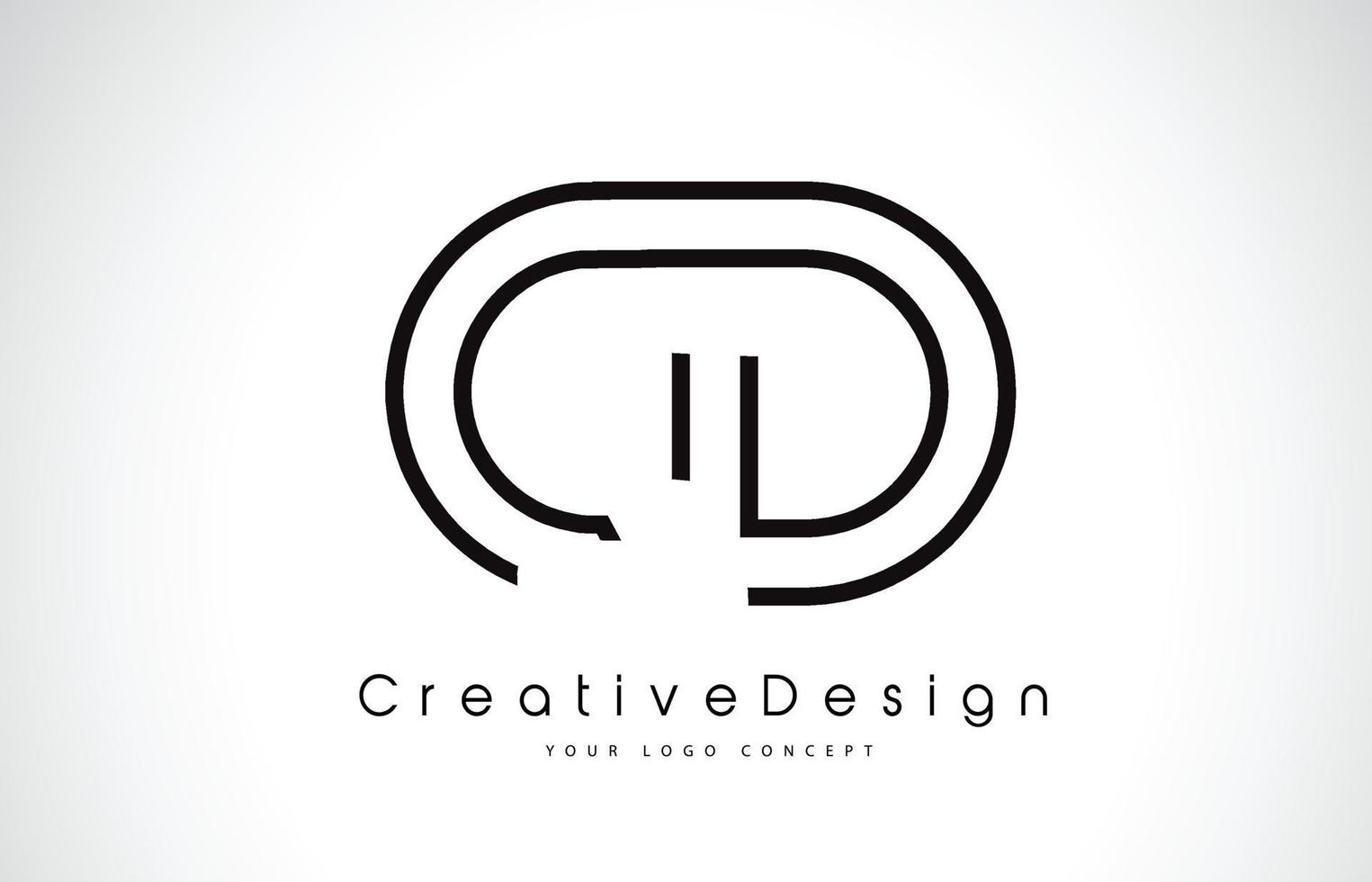 CD-CD-Brief-Logo-Design in schwarzen Farben. vektor