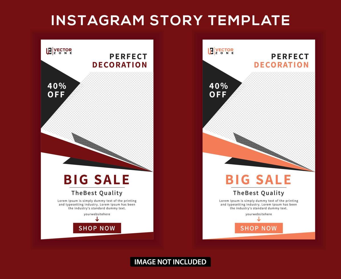 Instagram Big Sale Angebot Story Post vektor