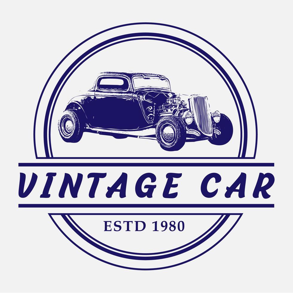 veteranbilars logotyp vintage, retro, bil, fordon, bil, klassisk, bil, transport, transport, antik, design, gammal, nostalgi, maskin, stil, motor, vektor, bil, reparation, bakgrund vektor