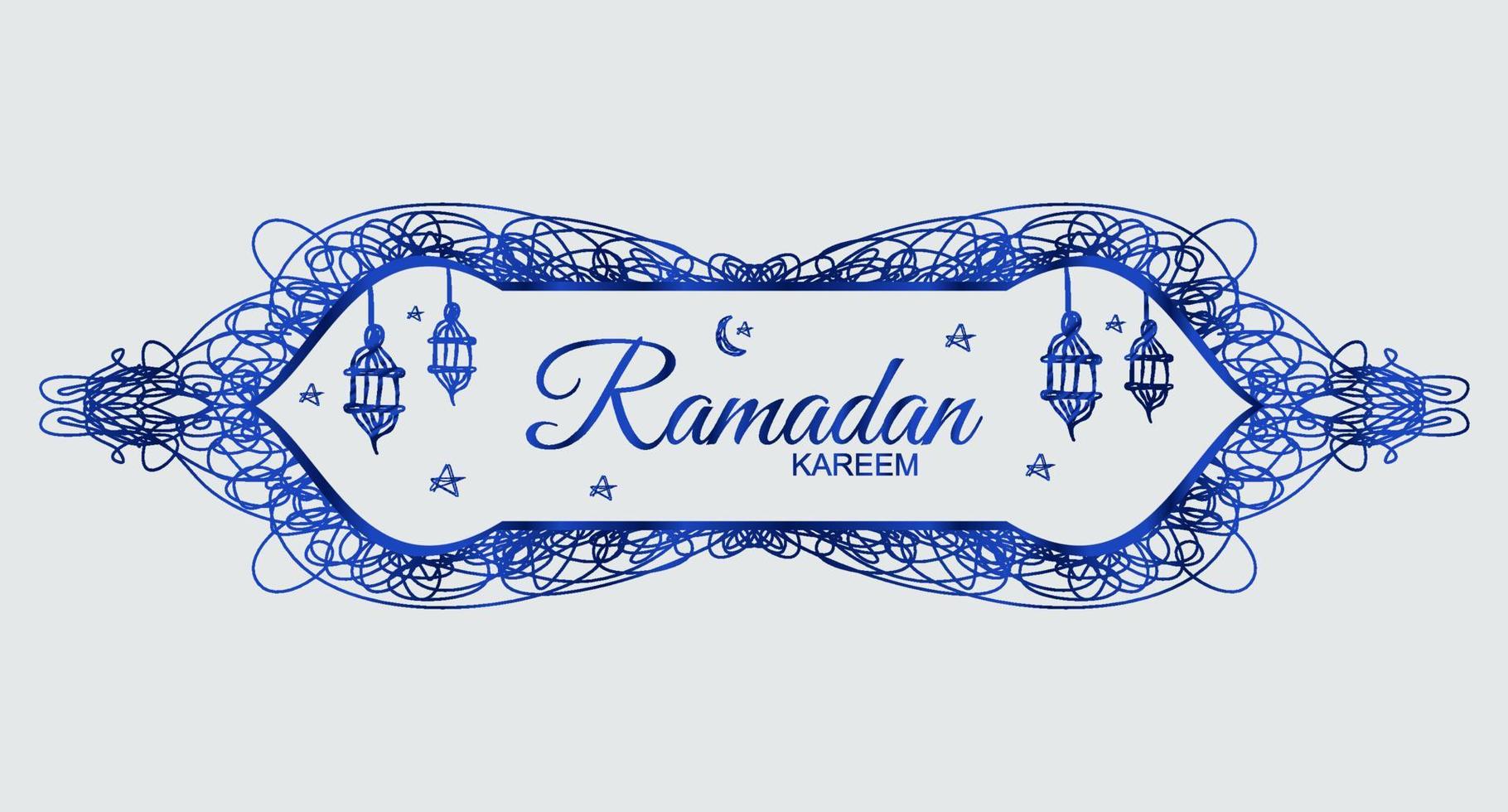 gratulationskort för ramadan kareem. vektor illustration