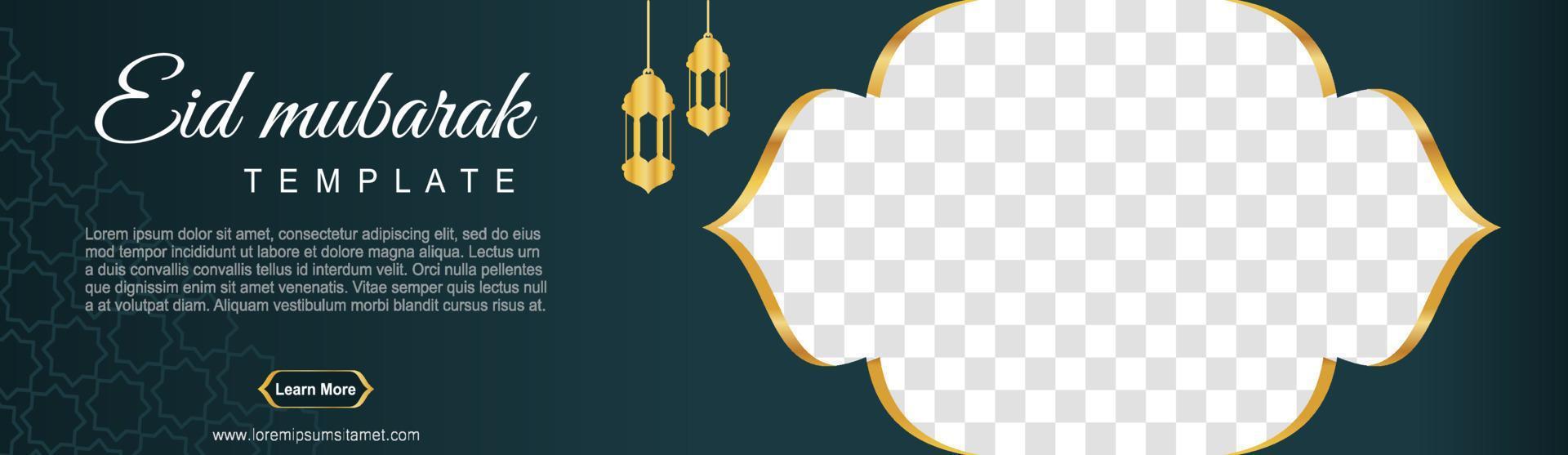 uppsättning ramadan webbbanners av standardstorlek med en plats för bilder. ramadan malldesign. vektor illustration