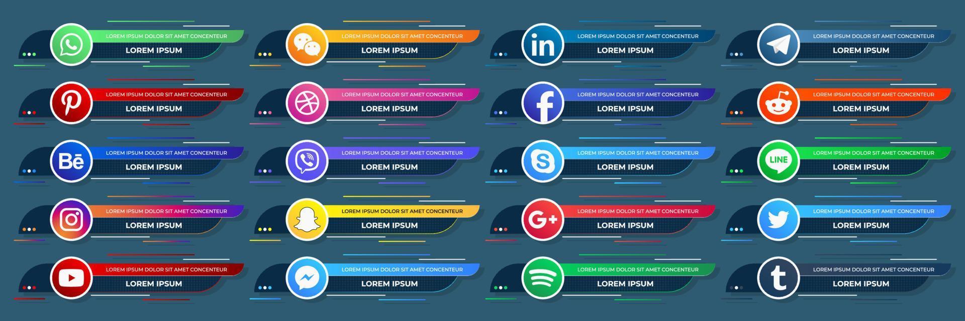 Social Media Web unteres Drittel Banner Template-Design. Vektor-Illustration vektor