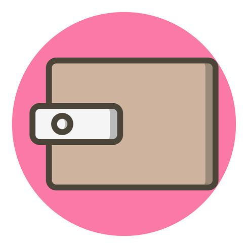 Brieftasche Icon Design vektor