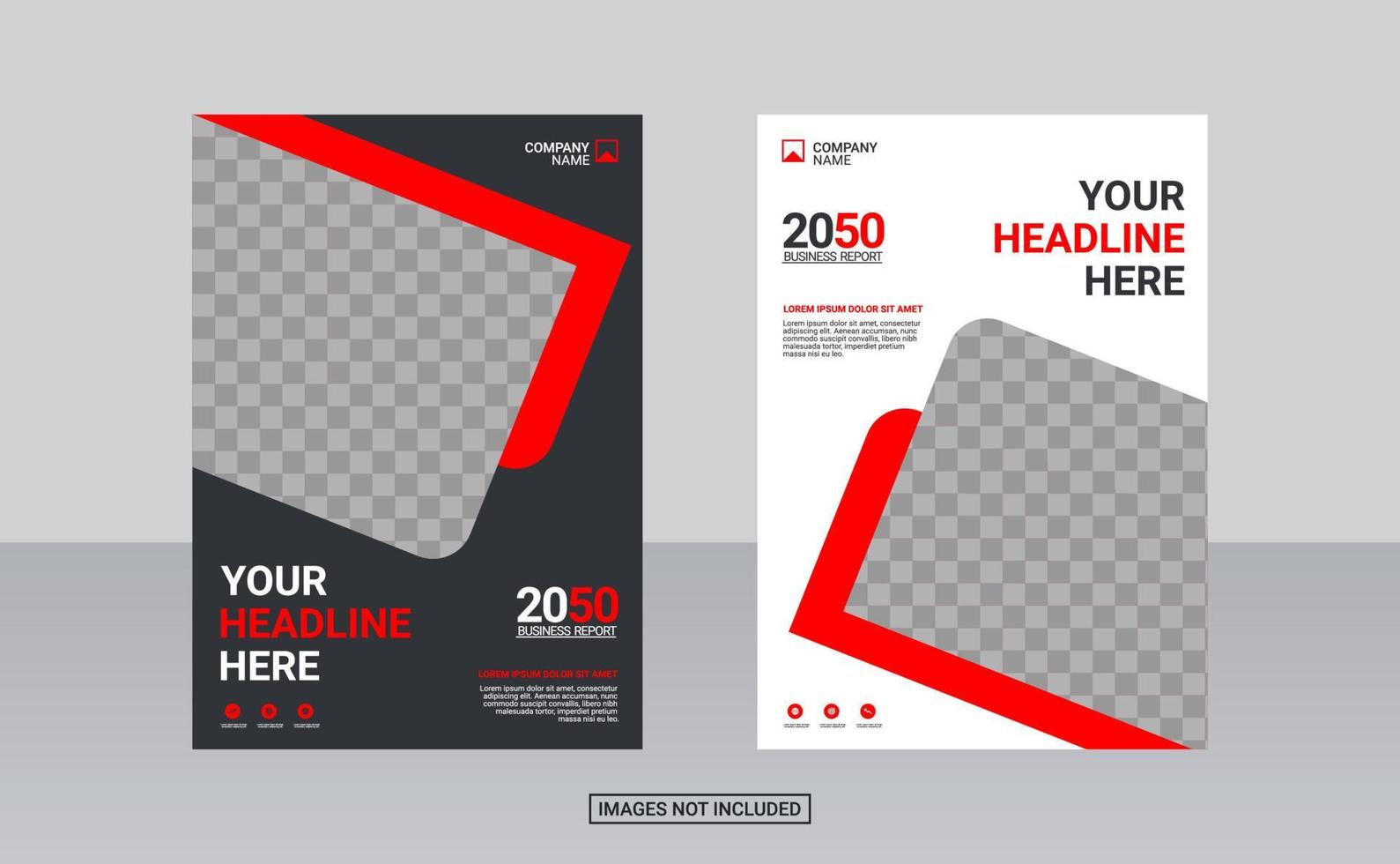 rote Corporate Book Cover Design-Vorlage vektor