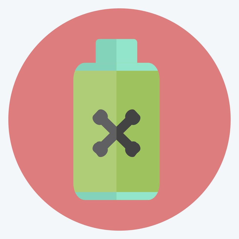 bekämpningsmedel flaska ikonen i trendig platt stil isolerad på mjuk blå bakgrund vektor
