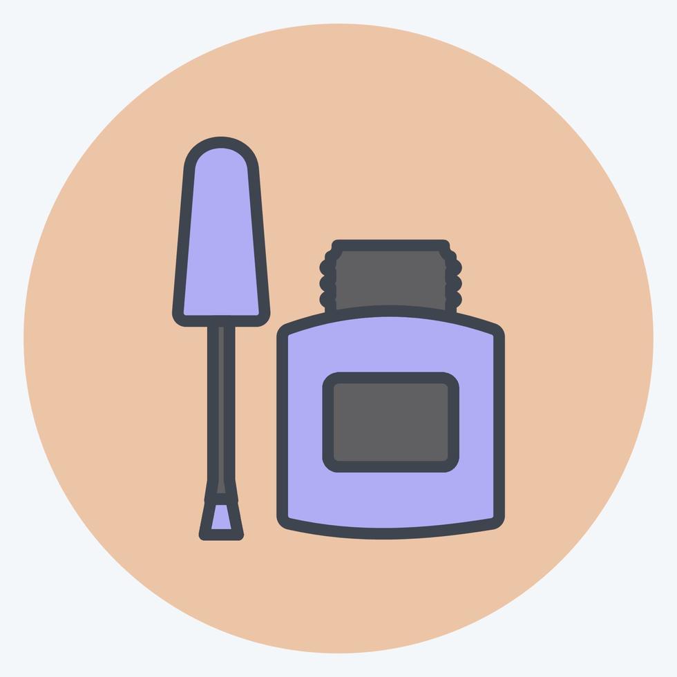 bläckborttagare ikon i trendig färg mate stil isolerad på mjuk blå bakgrund vektor
