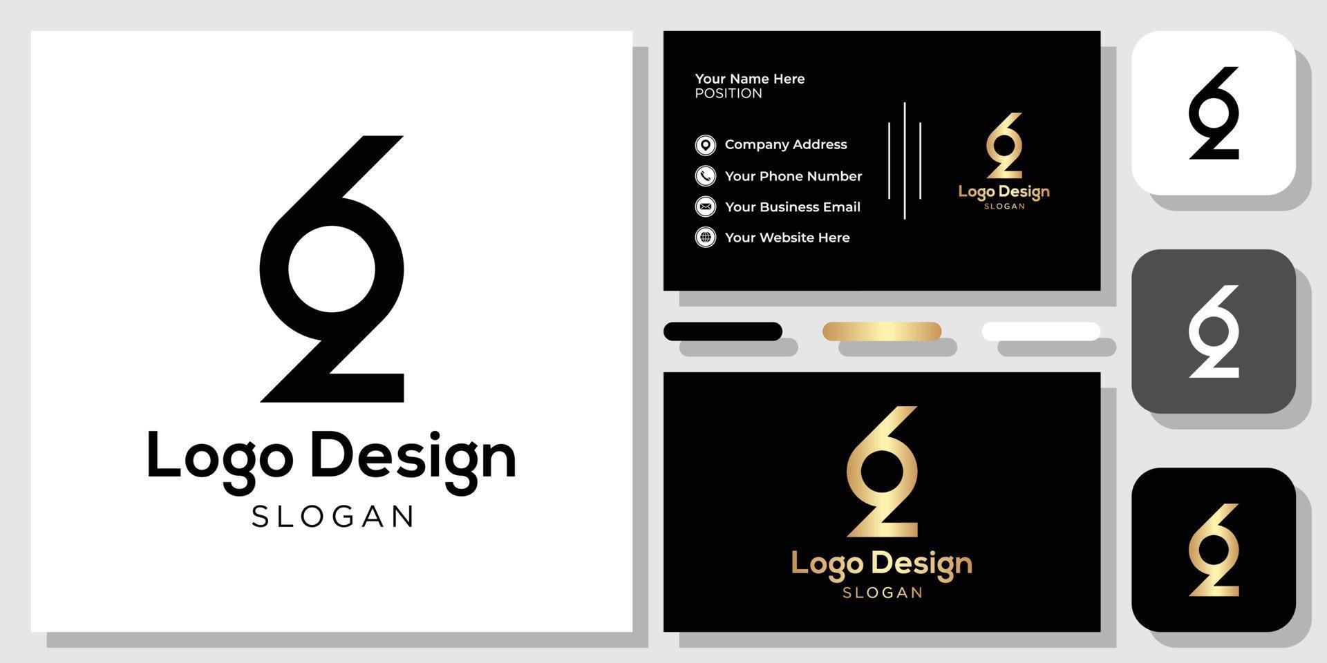 Logodesign Nummer 62 Schwarzgold mit Visitenkartenvorlage vektor