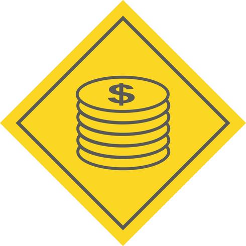 Münzen-Icon-Design vektor