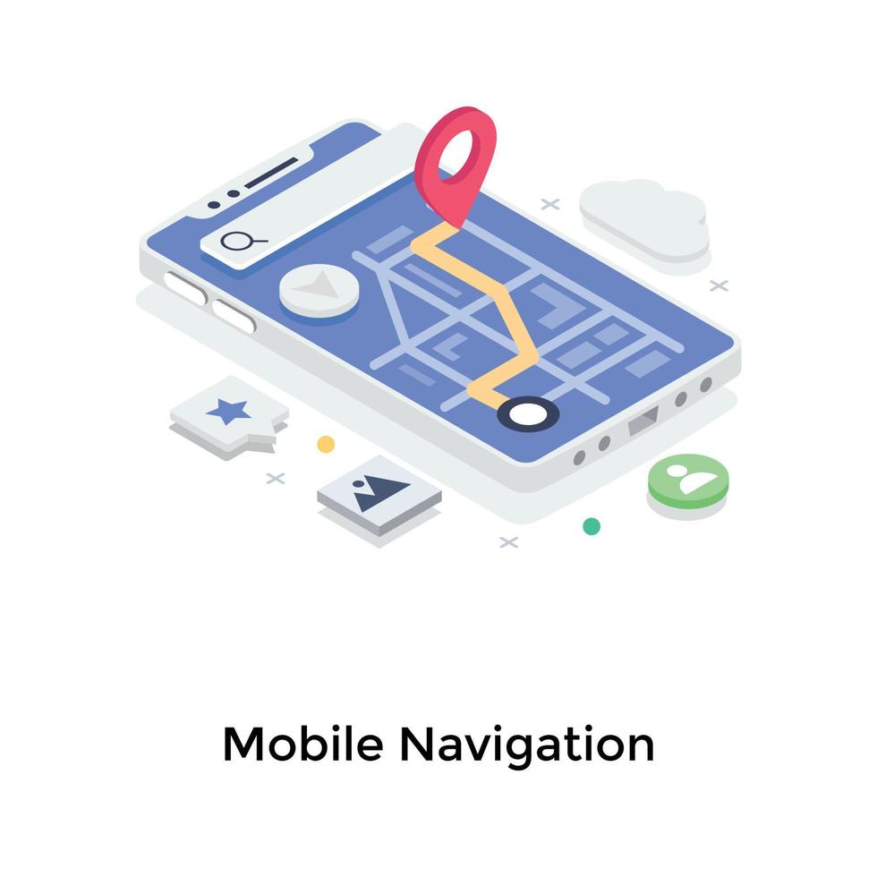 mobile Navigationskonzepte vektor