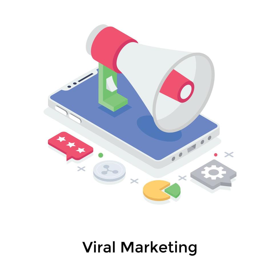 virala marknadsföringskoncept vektor
