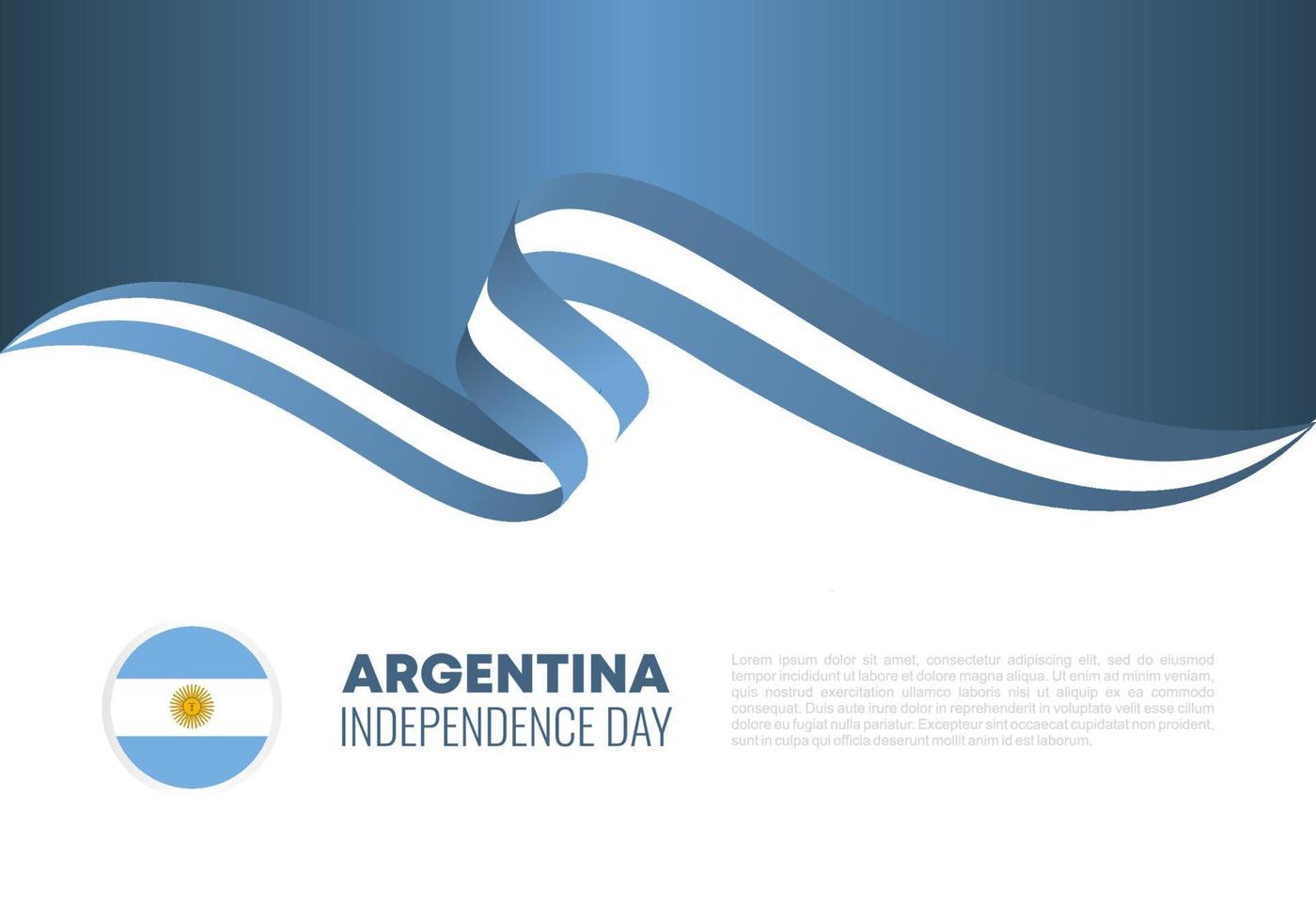 argentinas självständighetsdag firande den 9 juli. vektor