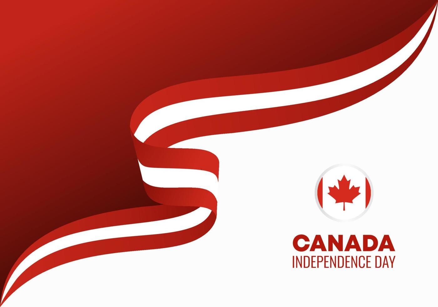 Kanadas Unabhängigkeitstag Nationalfeiertag am 1. Juli. vektor