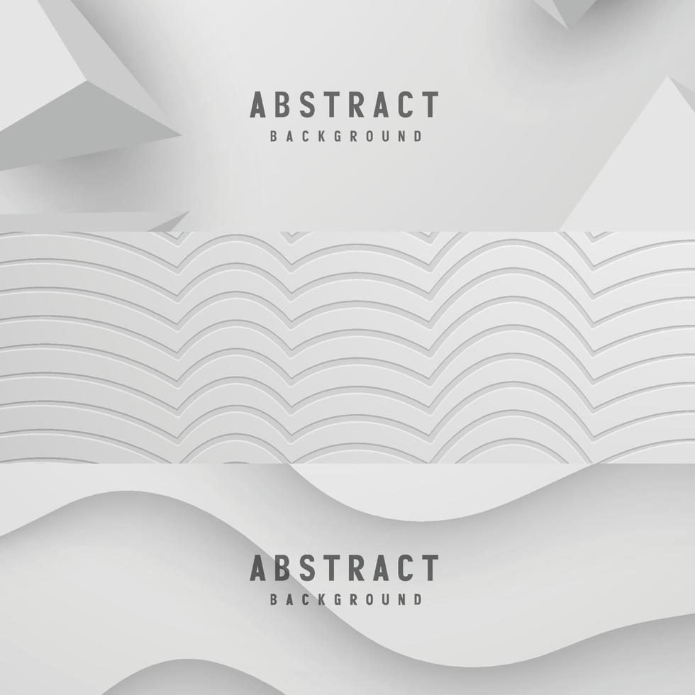 Banner abstrakte geometrische weiße und graue Farbe Hintergrund Vector Illustration.